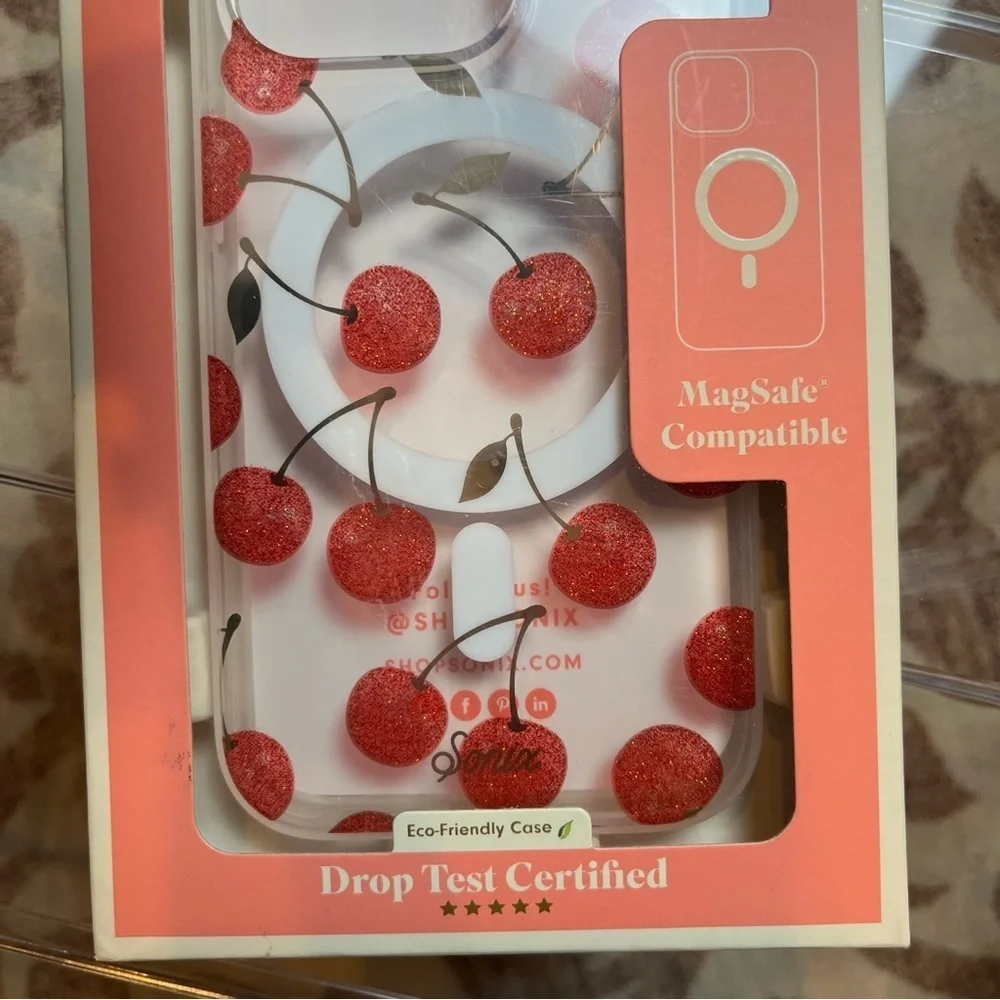 iPhone 15 PRO  PRICE FIRM — Sonix Cherry Case Red White Gold metallic
